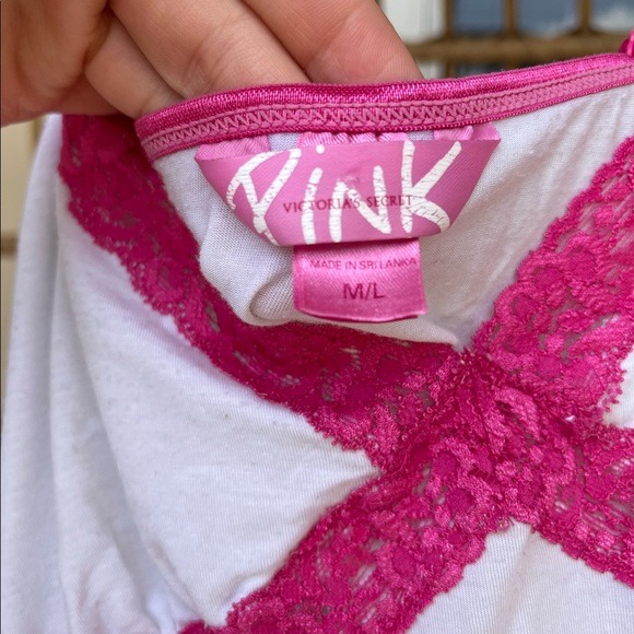 SOLD on Mercari PINK Y2K Lace Tank Top - Picture 2 of 3